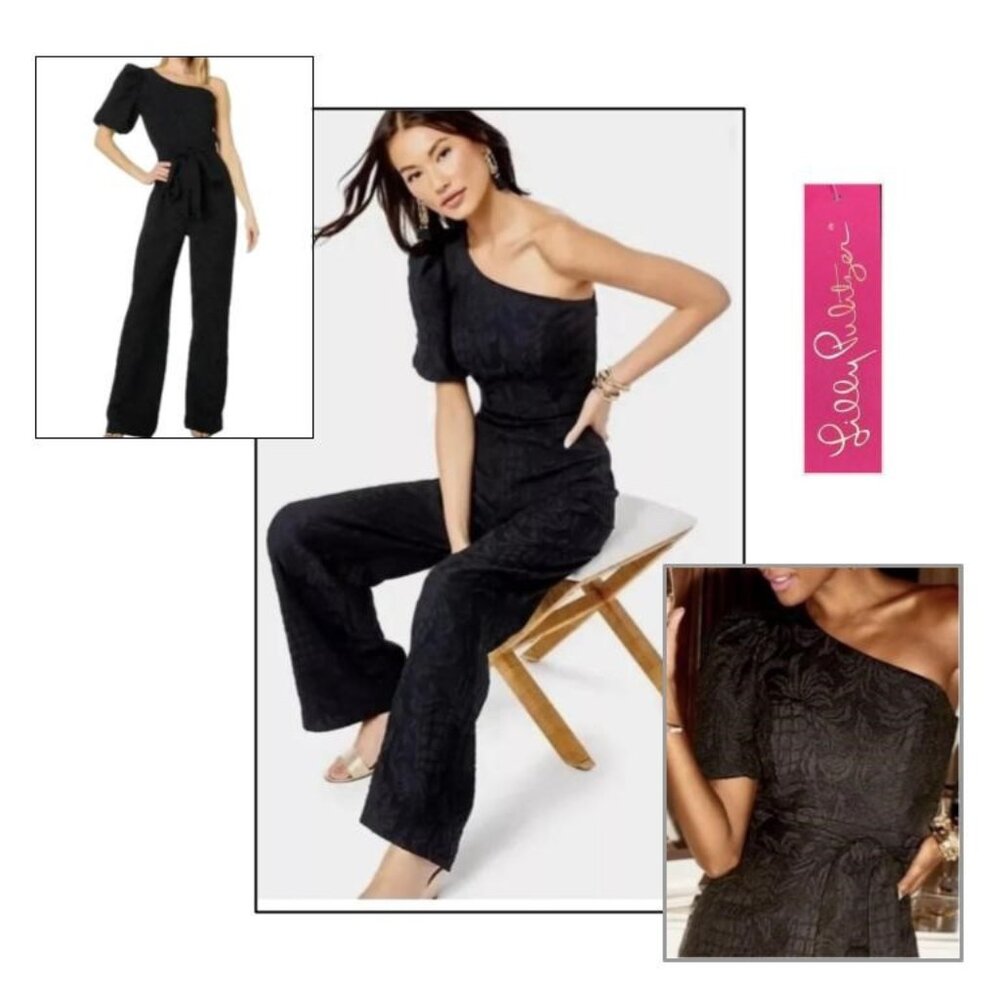 NWT Lily Pulitzer Brialyn One-Shoulder Jumpsuit | Fits Like Size 0-2